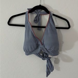 Liz Claiborne Striped Halter Swimsuit Top